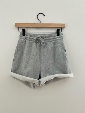 TNA Light Grey Fleece Cuffed Athletic Shorts
